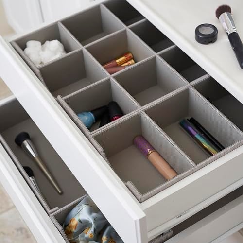 Household Essentials Grey 725-1 Deep Drawer Organizer Box for Storage | 12 in x 4 in x 3.13, Silver - Image 3