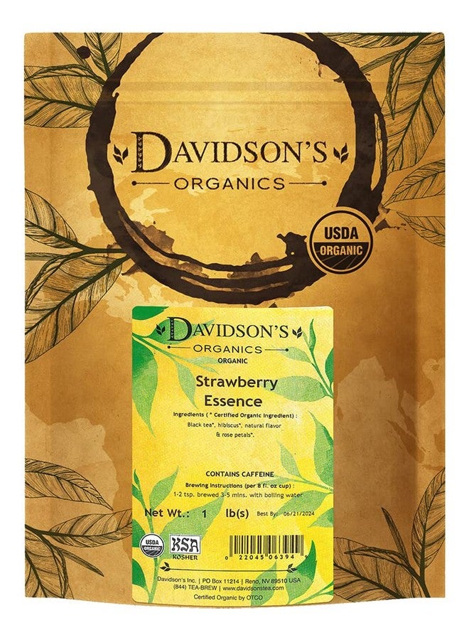 Davidson's Tea Bulk, Strawberry Essence, 1 lb Bag - Image 1