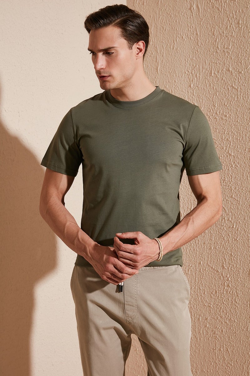 Buratti 100% Cotton Regular Fit Crew Neck T Shirt Men's T Shirt 5902511  - Image 1