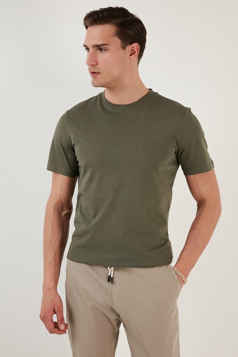 Buratti 100% Cotton Regular Fit Crew Neck T Shirt Men's T Shirt 5902511  - Image 4