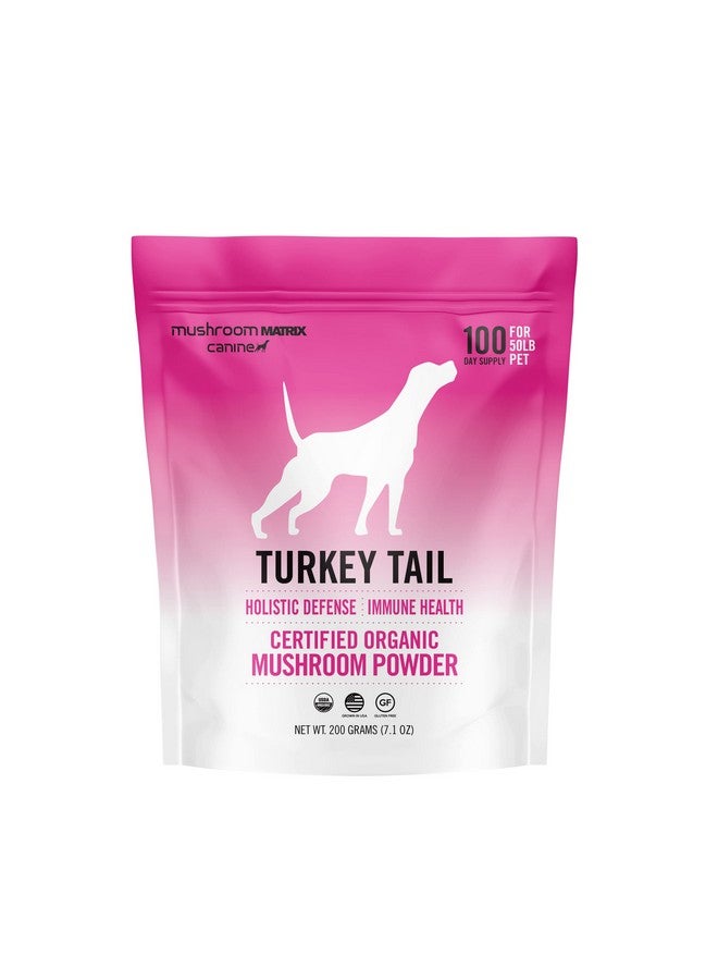 mushroom Matrix Rix Pet - Canine | Turkey Tail | Usa Grown Human-Grade Organic Mushroom Powder Pet Supplement | Immunity Support & Holistic Defense For Dogs & Cats | 200 Grams, 7.1 Oz - Image 1