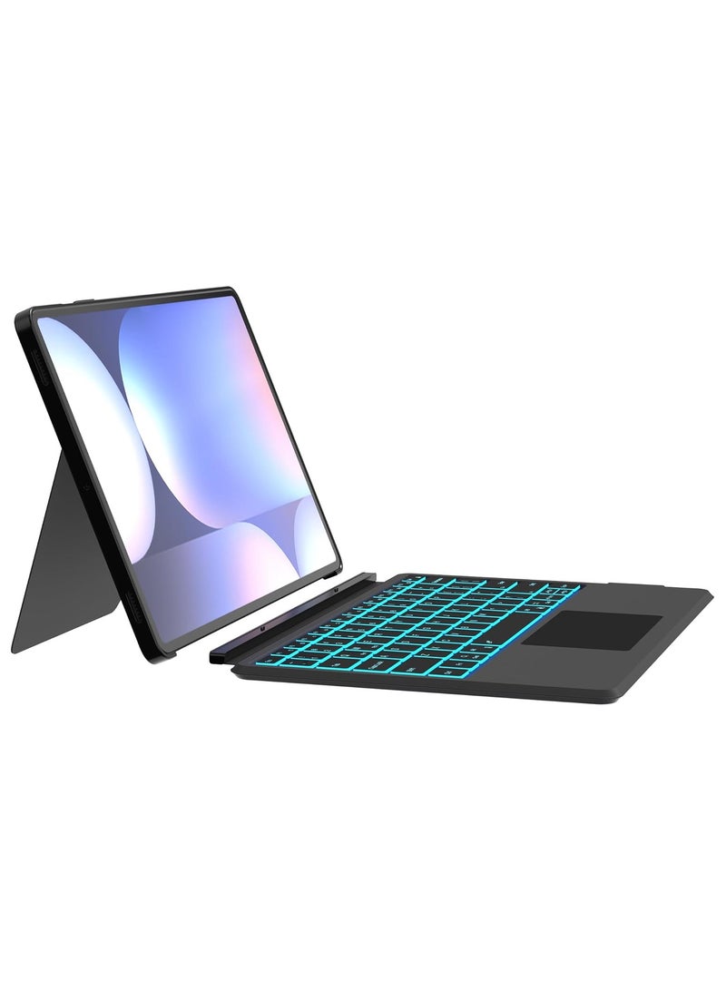 Keyboard Case for Samsung Galaxy Tab S10+/S9+/S9 FE+ Plus 12.4 Inch: One-button DEX mode, 7-color backlight, smart touchpad, ultra-thin case with S-PEN holder  - Image 1