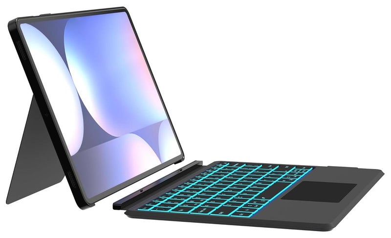 Keyboard Case for Samsung Galaxy Tab S10+/S9+/S9 FE+ Plus 12.4 Inch: One-button DEX mode, 7-color backlight, smart touchpad, ultra-thin case with S-PEN holder - Image 1