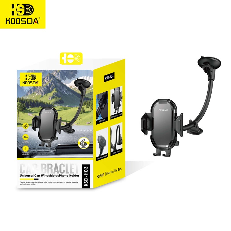 KOOSDA KSD-H03 Premium Car Windshield Phone Holder – Secure & Easy Mounting - Image 2