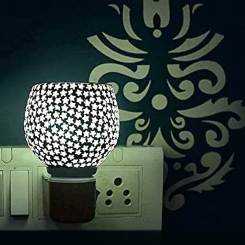 KIDZYMON Electrical Kapoor Dani with Night Lamp I Electric Kapoor Dani I Aroma Oil Burner I Champor Burner I Aroma Diffuser for Home and Living Room and Mediataion Room I AC Power Operator Star - Image 1
