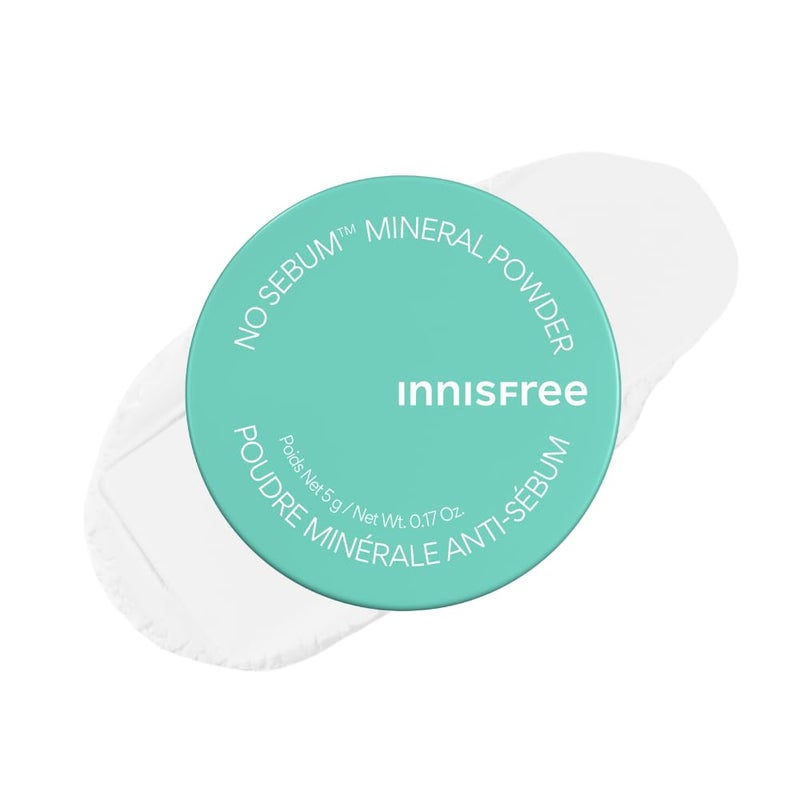 innisfree No Sebum Matte Mineral Powder, Korean Loose Setting Powder for Blurring, Shine Control, Fragrance-Free, Translucent - Image 1