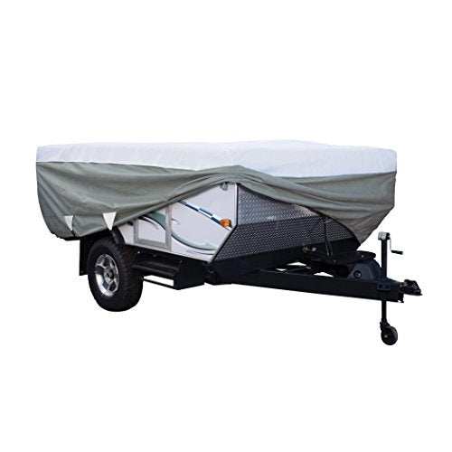 Classic Accessories Over Drive PolyPRO3 Folding Camping Trailer Cover, Fits 8'-10'L, RV Cover, Camper Cover, Travel Trailer Cover - Image 1