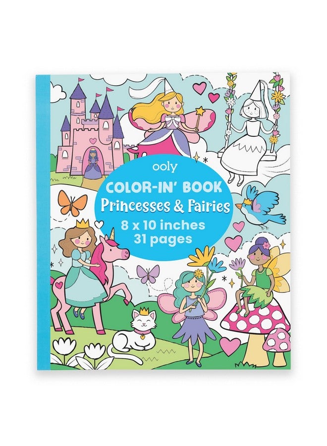 Ooly Coloring Book For Toddlers, Fun Activity Coloring Pages For Kids, 31 Perforated Pages 8"X10" To Hang, Great Kid'S Activities For School, Birthday Parties, Stocking Stuffer [Princesses & Fairies] - Image 1