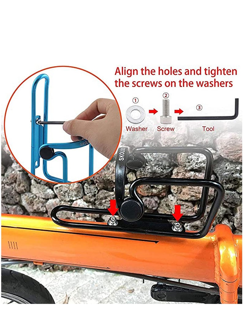 Excefore 2 PCS Adjustable Bike Water Bottle Cage, Lightweight Aluminum Alloy Bicycle Water Bottle Holder for Most Bikes - Image 3