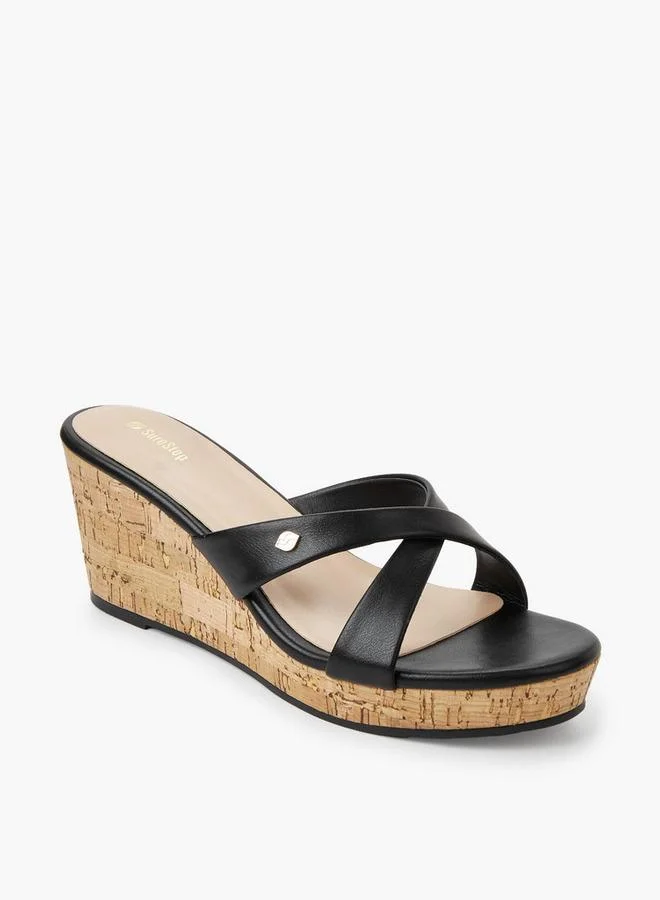 Surestep Women Lightweight Elegant Wedge Heel Sandals With Cork Finish