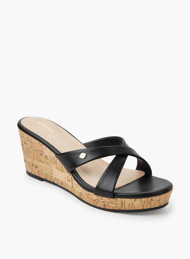 Surestep Women Lightweight Elegant Wedge Heel Sandals With Cork Finish - Image 2