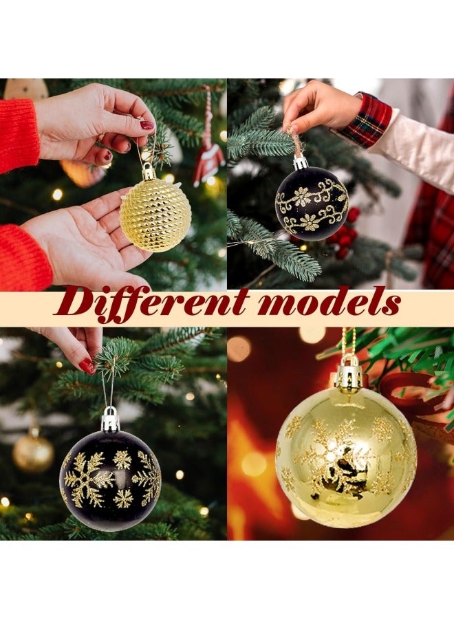 GGEROU 44Pcs Christmas Ball Ornaments Christmas Baubles Shatterproof Christmas Tree Balls Ornaments Hanging Decoration Assorted Ornament - Image 4