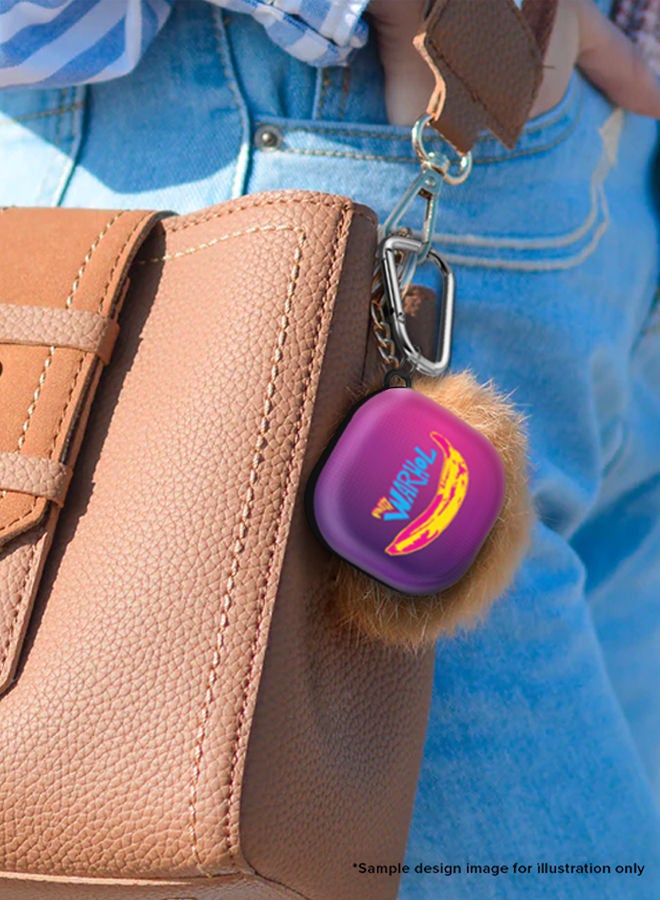 Stylizedd StylePods Custom Case Samsung Galaxy Buds Pro (2021) / Buds Live Case With Anti-Lost Keychain - Bear Growl - Image 2