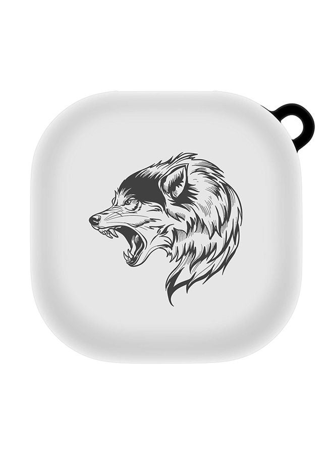 Stylizedd StylePods Custom Case Samsung Galaxy Buds Pro (2021) / Buds Live Case With Anti-Lost Keychain - Bear Growl - Image 1
