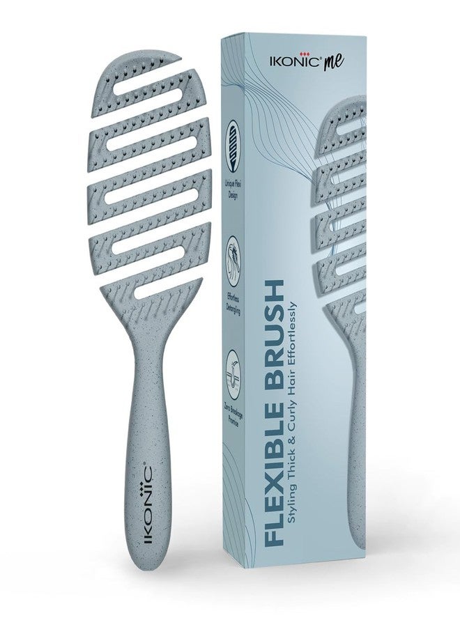 IKONIC Me Flexible Paddle Hair Brush IKM-2509 Eco Conscious, Vented Styling Brush for Fast Blow Dry, Anti Static Ion Bristles, Wet Dry Use, Frizz Control, Smooth Salon Finish Hair - Powder Blue - Image 1