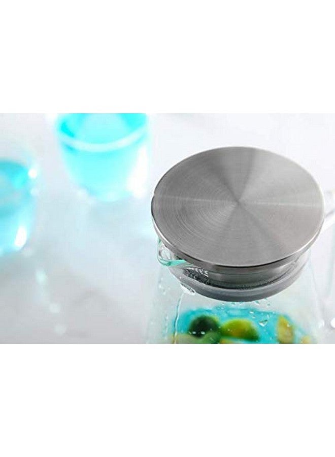 Vilon Premium Borosilicate Glass Water Jug - 1.8 LTR, Transparent Hot & Cold Water Pitcher with Lid, Iced Tea, Milk, Juice & Lemonade Beverage Carafe, 1.80L, Durable Glass Jug for Home & Parties - Image 5