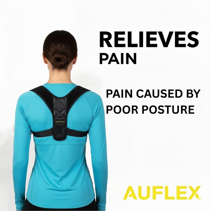 AuFlex Posture Corrector for Men & Women â€“ Adjustable Upper Back Brace for Shoulder & Spine Support, Breathable Back Straightener for Neck, Back Pain Relief, Hunchback & Slouching, Chest Size (25-42 inches) - Image 2