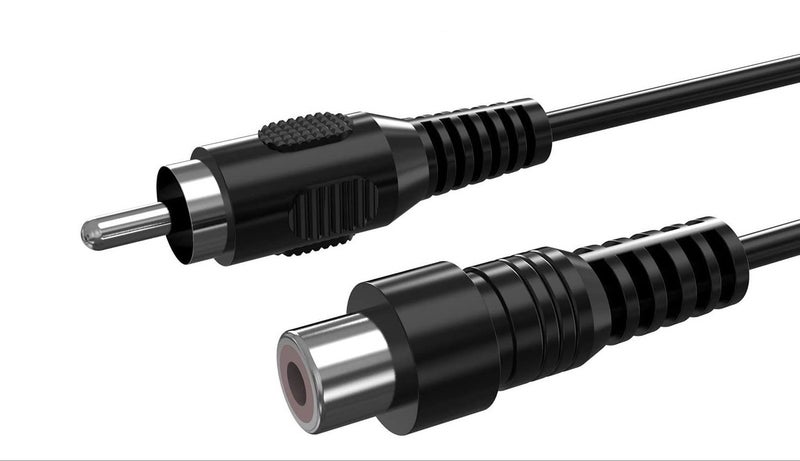 HAKUHO 1RCA male TO 1RCA female Audio Video RCA cable for Speaker,Subwoofer,Camera,HDTV,Amplifier-5MTR/15.2 feet,Black - Image 1
