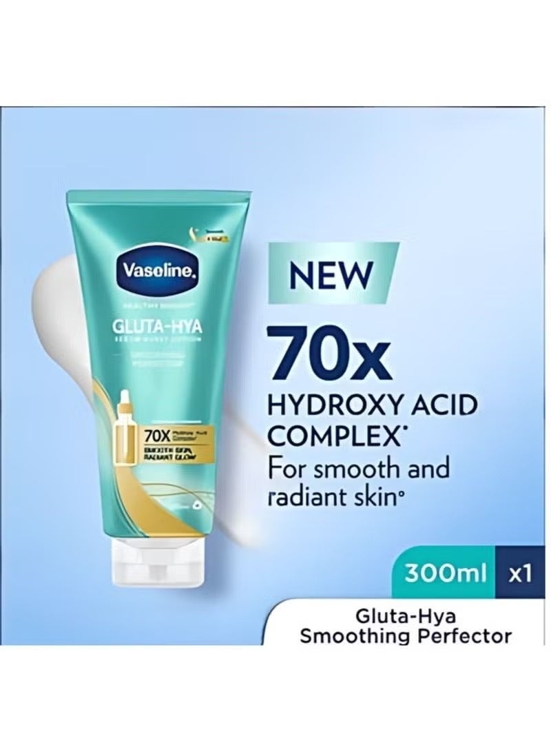 Vaseline Gluta-Hya Smoothing Perfector Serum Burst Lotion 300ml | Gluta + Hyaluronic Acid Body Lotion - Image 5