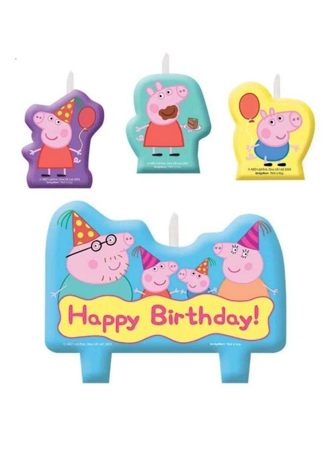 Funcart Funcart Peppa Pig Happy Birthday Candles(4pcs/Pack)  - Image 1