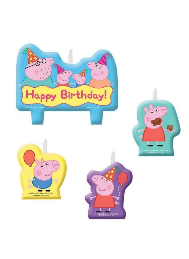 Funcart Funcart Peppa Pig Happy Birthday Candles(4pcs/Pack)  - Image 2