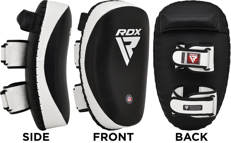 RDX Thai Pads for Kickboxing Muay Thai with Solid Handle Grip, Maya Hide Leather Curved Strike Shield for Boxing MMA Taekwondo Martial Arts, Training Combat Sports Knees Elbows Kicks Punches - Image 2