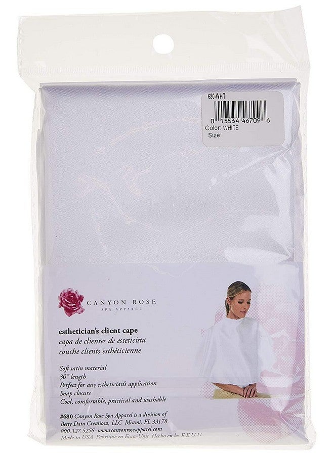 Canyon Rose Esthetician'S Client Cape For Makeup Application White Satin Reflects Light Upwards To Face Helps Eliminate Shadows For Even Makeup Application - Image 3