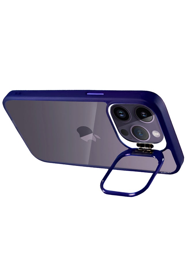 CATANES - 2 Pack iPhone 14 Pro Case Cover and Lens Protector and Screen Protector Built-in Camera Stand and Compatible with MagSafe Full Body Shockproof Case Clear Blue - Image 1
