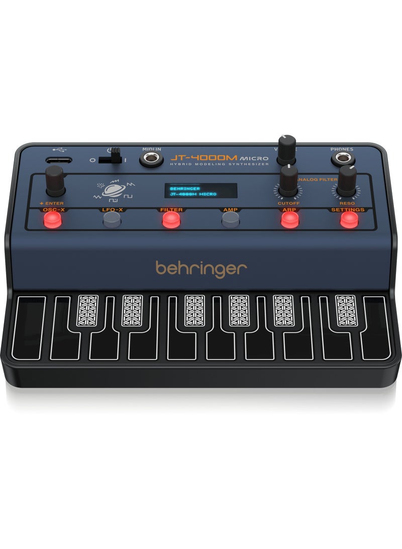 behringer JT-4000M MICRO Portable 4-Voice Hybrid Synthesizer with 2 Analog Modeling Oscillators Per Voice, Multi-Mode Analog Filter, and Arpeggiator - Image 3