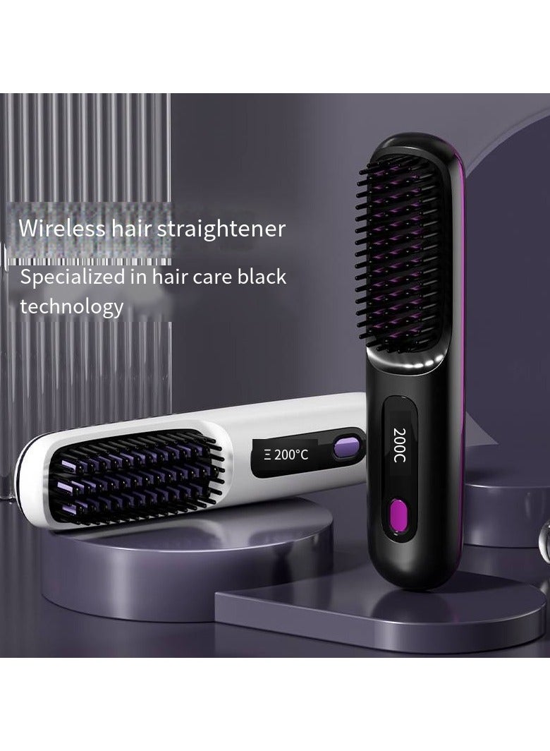 general Mini Ionic Straightening Comb – Travel-Friendly Straightener & Curler for Men/Women, Dual-Use Hair Styling Tool - Image 4