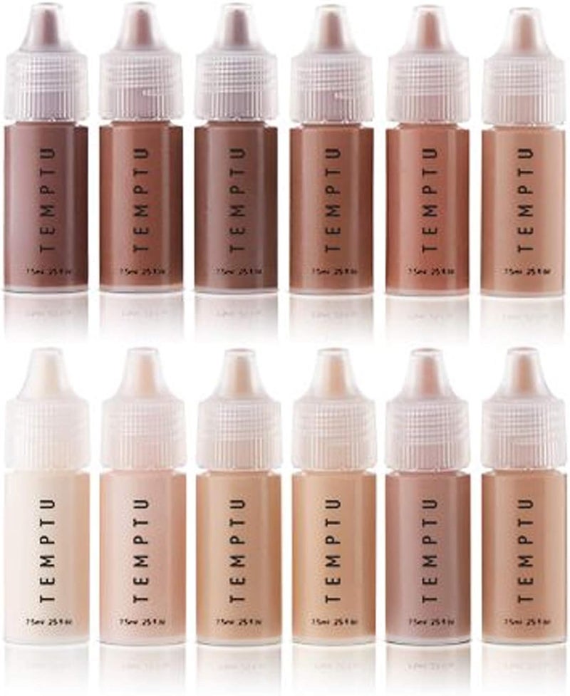 TEMPTU S/B Silicone-Based Airbrush Foundation 12-Piece Set - Professional Long-Wear Liquid Makeup for All Skin Types - Image 1