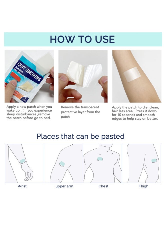 OSHIMA Quit Smoking Nicotine Patches, Step 3-in-1 Nicotine Transdermal Patch, Effective Stop Smoking Aid, Delivered Over 24 Hours Clear Nicotine Patches, Easy to Use, 60 Count - Image 4