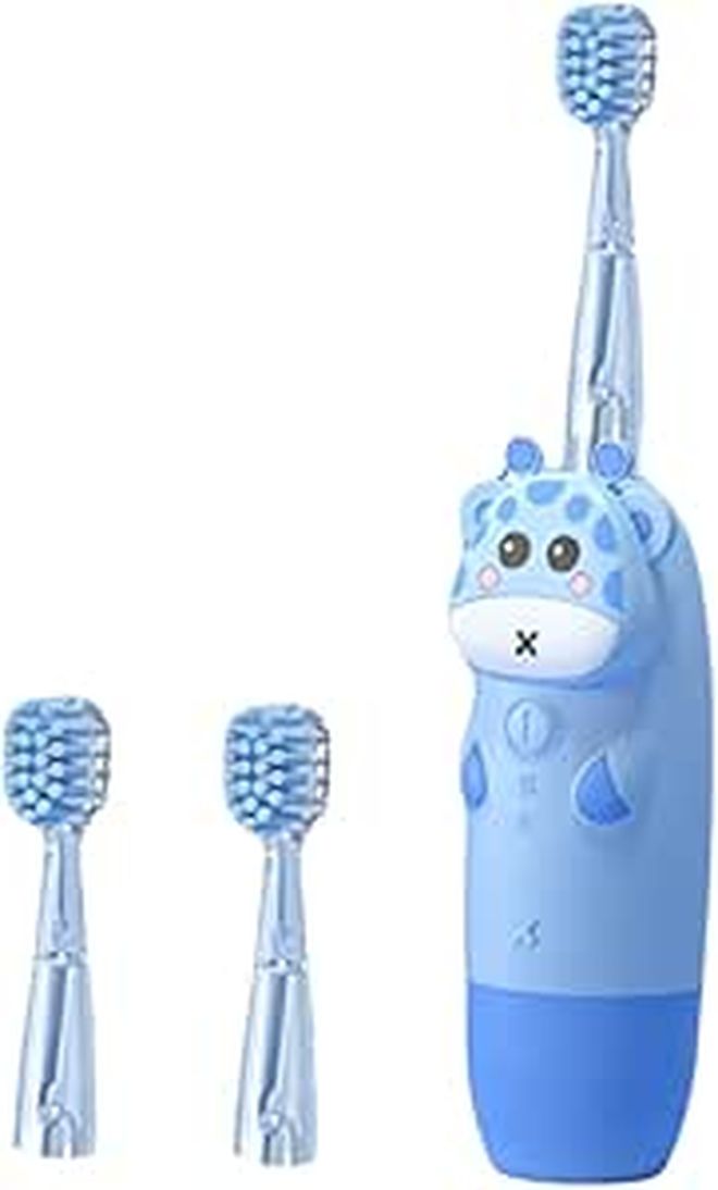 Kids Sonic Electric Toothbrush Fast Vibrating Replaceable Heads - Image 1