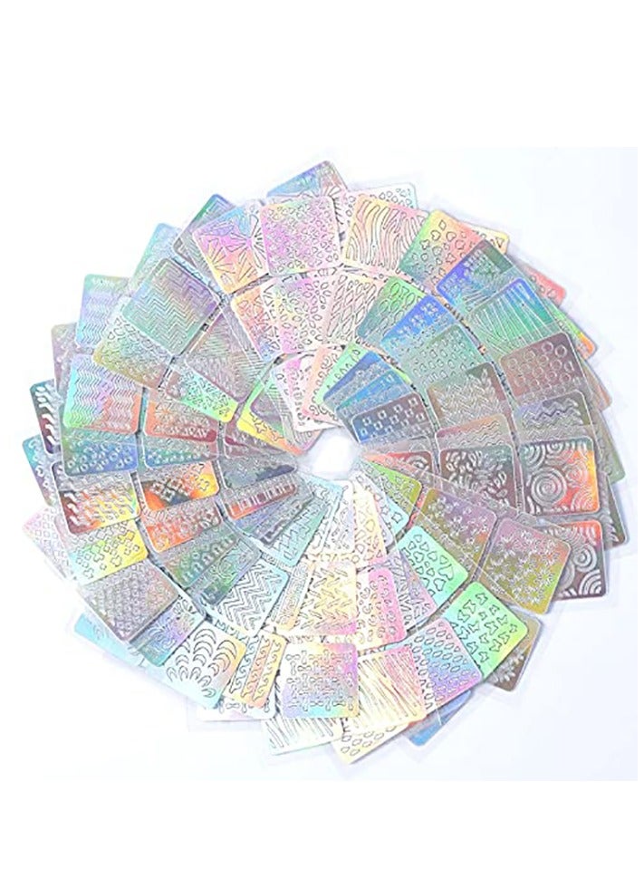 SYOSI 24 قطعة ملصقات فن الأظافر ملصقات فن الأظافر المجوفة وملصقات فن الأظافر ثلاثية الأبعاد ملصقات لصق الأظافر الفارغة ملصقات الفينيل للأظافر قوالب ملصقات الأظافر لتصميم فن الأظافر - Image 2