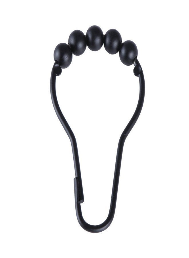 كينغ ستون براس حلقات ستارة حمام كينغستون براس SRCR120 ذات الكرات الدوارة (12 قطعة/مجموعة) باللون الأسود غير اللامع - Image 1