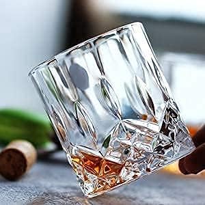 Kites كؤوس ويسكي كريستال شفاف بتصميم ماسي فاخر 360 مل مجموعة من 6 قطع - Image 1