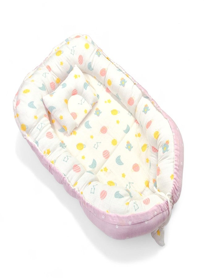 فوي دروب سرير Voidrop Baby Nest للأطفال حديثي الولادة | كرسي استرخاء قابل للعكس 2 في 1 للأطفال الرضع | سرير محمول للنوم بجانب الأم | تصميم باللونين الأخضر الفاتح والزيتوني | سرير سفر قطني ناعم للأولاد والبنات | من 0 إلى 12 شهرًا (أزرق) - Image 4