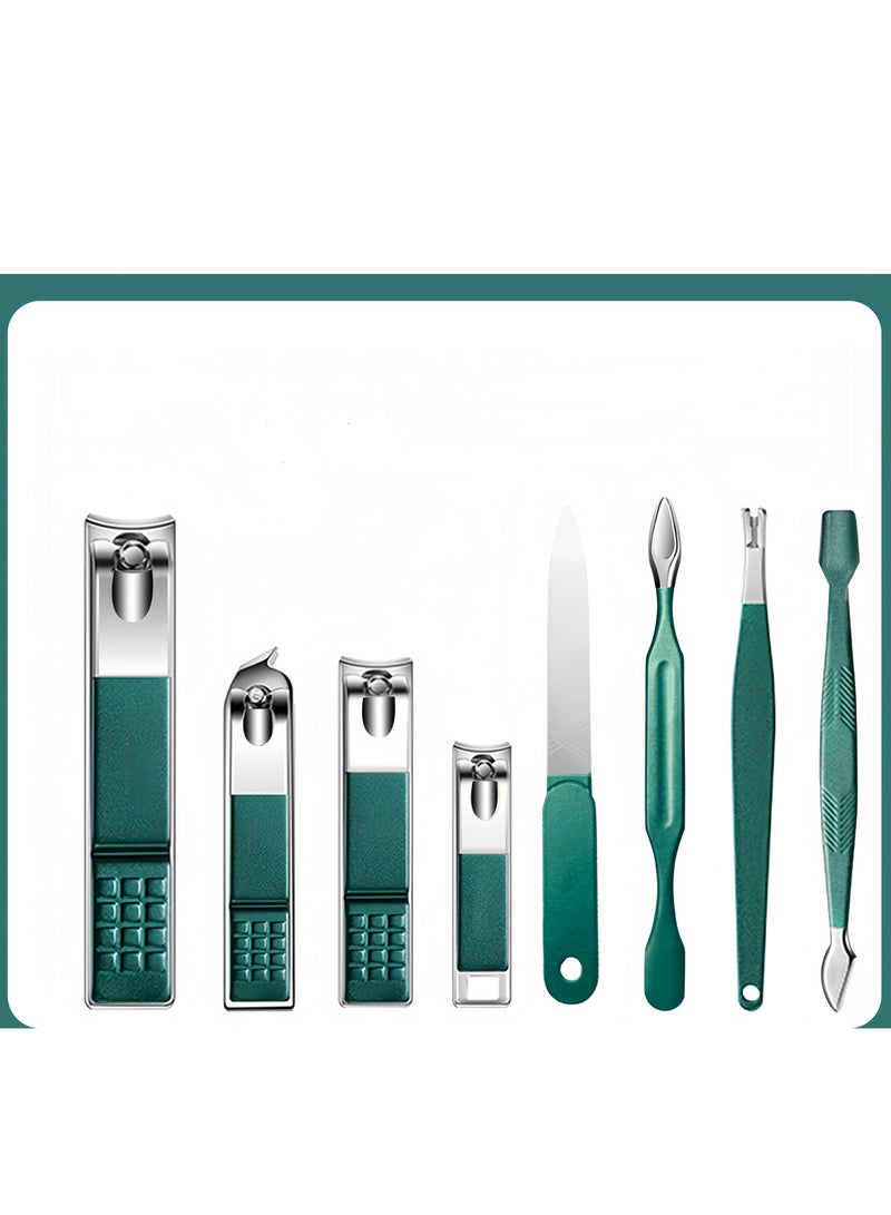 Lee Yon 18-Piece Professional Nail Care Kit Stainless Steel Manicure & Pedicure Set Nail Clipper Set with Travel Case, Green - Image 3