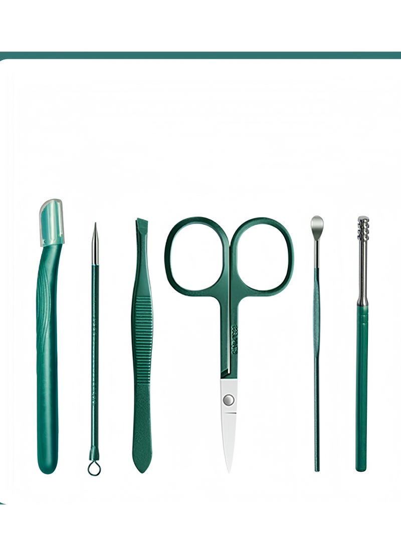 Lee Yon 18-Piece Professional Nail Care Kit Stainless Steel Manicure & Pedicure Set Nail Clipper Set with Travel Case, Green - Image 4