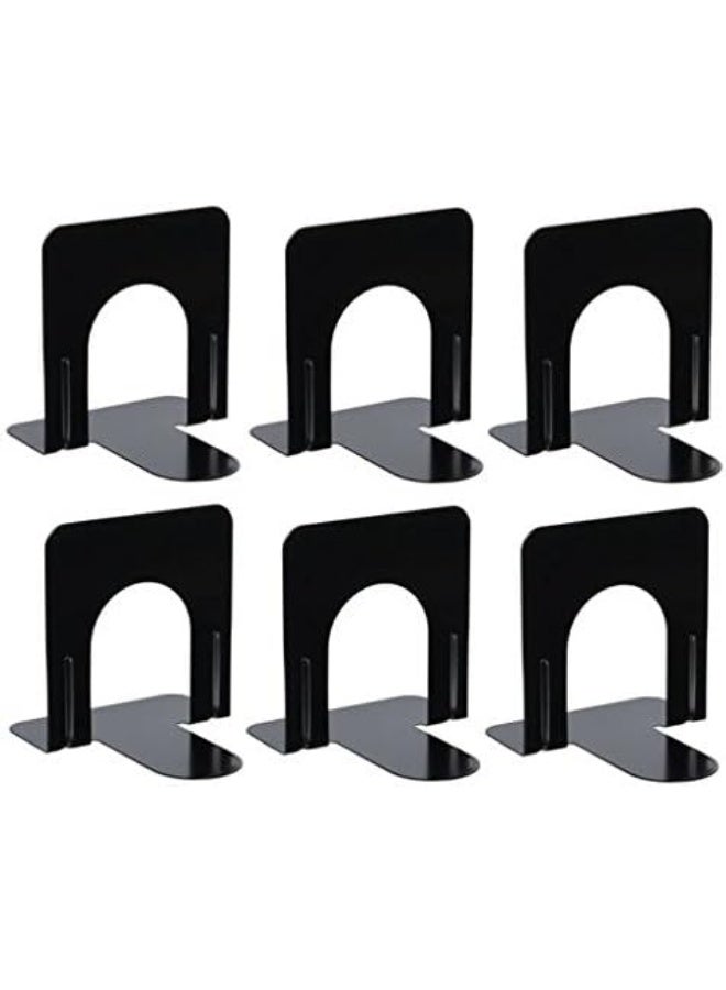 Bookend Supports - Business Source - Black (6 Pairs, Small)