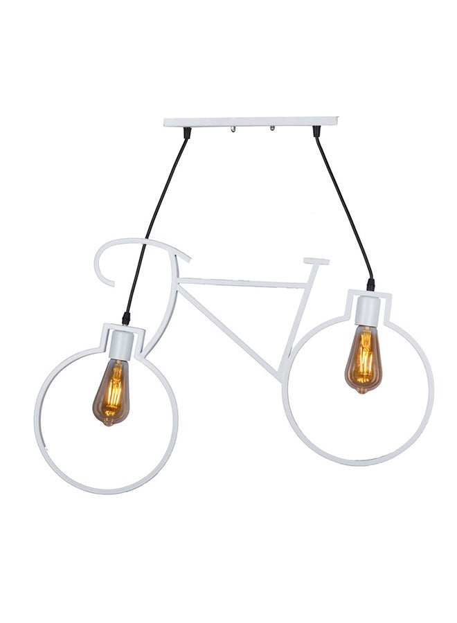 الروضة للإضاءة نجفة عجلة ثلاثي | حديث ديكور LED E27 معلقة مصباح سقف اضاءة داخلية مصباح معلق دلاية سقف مودرن نجفة | مناسبة لأي غرفة | | اللون: أبيض | المقاس: 70x70 سم - Image 2