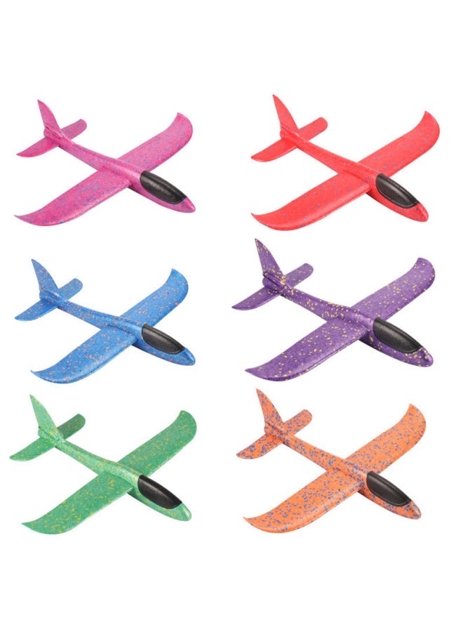 48cm Luminous Foam Aircraft Hand Throwing Aircraft Throwing Gliding Aircraft Night Market Stall Toy Supply Wholesale-Color:Non-luminous-hand-thrown Aircraft (mixed Colors)  - Image 1