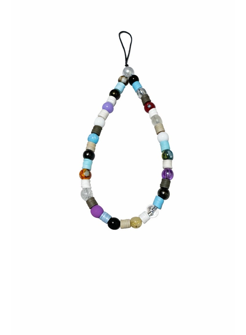 3PCS Beaded Phone Lanyard Strap 16cm – Handmade Mobile Phone Charm Strap, Wrist Strap for Phone Case, Keychain & Accessories – Colorful Crystal & Acrylic Beads Phone Hanging Strap - Image 2
