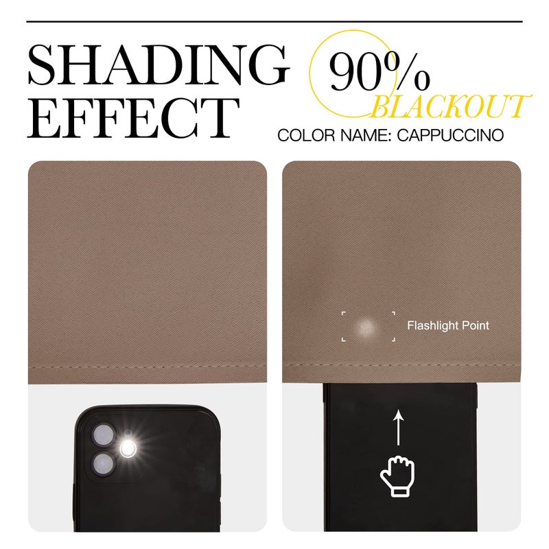 NICETOWN Blackout Curtains and Draperies for Living Room - (Cappuccino Color) 52 inches Wide by 95 inches Long, Set of 2 Pieces, Insulated Solid Drape Panels - Image 5