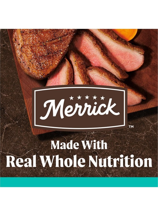 ميريك طعام Merrick Premium Grain Free Dry للكلاب البالغة، طعام صحي وطبيعي مع لحم البط الحقيقي والبطاطا الحلوة - كيس 4.0 رطل - Image 3
