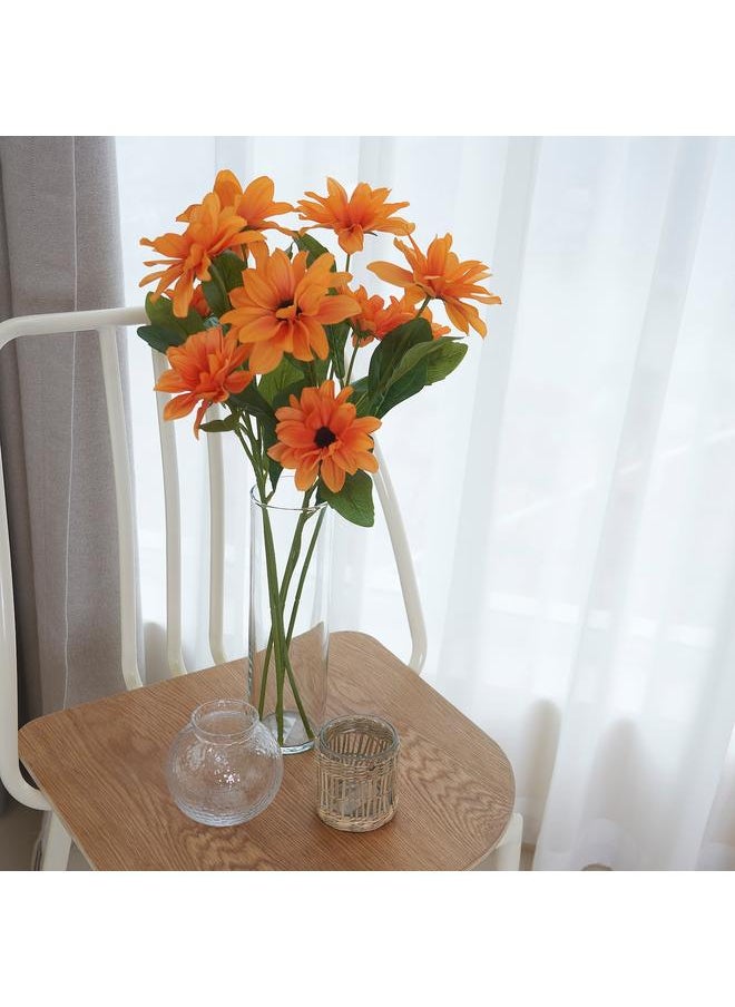 erorex - Artificial Flower Black Eyed Susan Stem Orange 55 Cm - Image 1