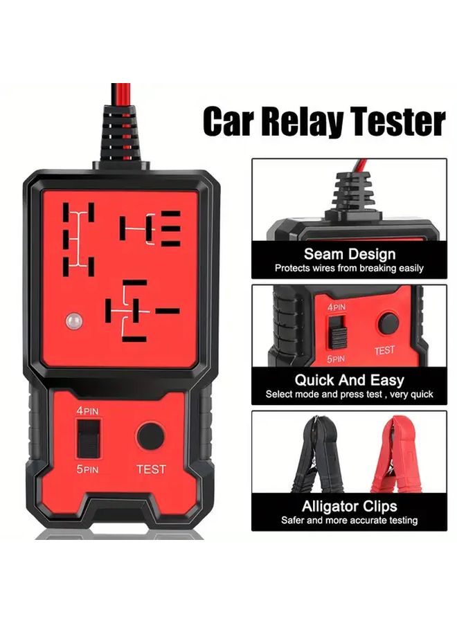 12V Car Battery Checker Electronic Relay Tester Universal 1pc - Image 1