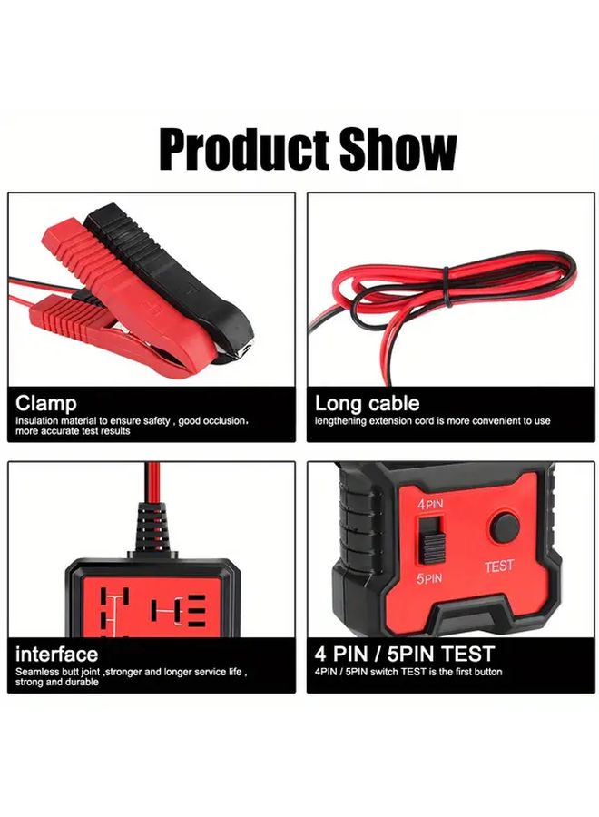 12V Car Battery Checker Electronic Relay Tester Universal 1pc - Image 4