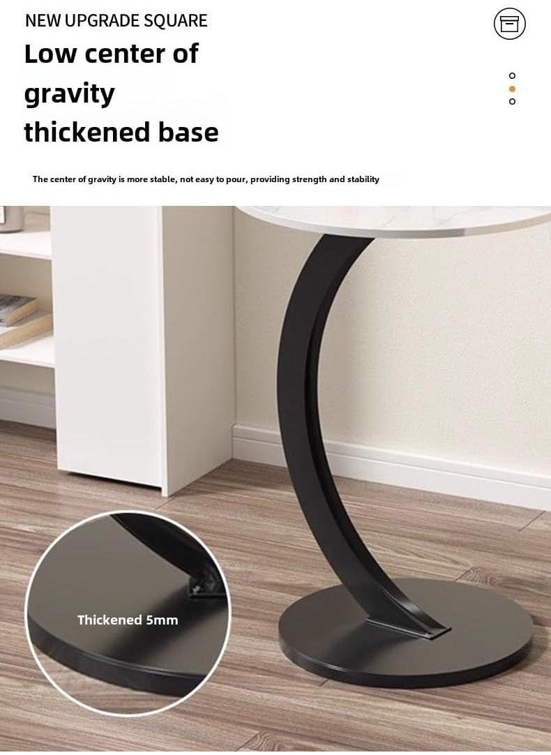 Y&D - C Shaped End Table,Modern End Table in Living Room,Small Side Table for Couch,Space-Saving Home Decor End Table for Living Room - Image 1
