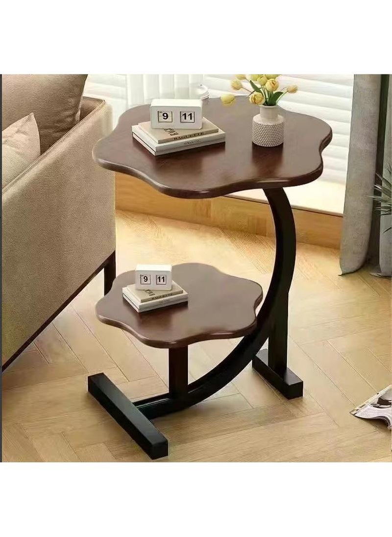 Y&D - C Shaped End Table,Modern End Table in Living Room,Small Side Table for Couch,Space-Saving Home Decor End Table for Living Room - Image 1